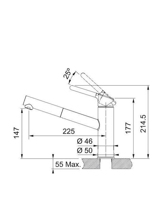 Franke Orbit Küchenarmatur für den Zähler Weiß