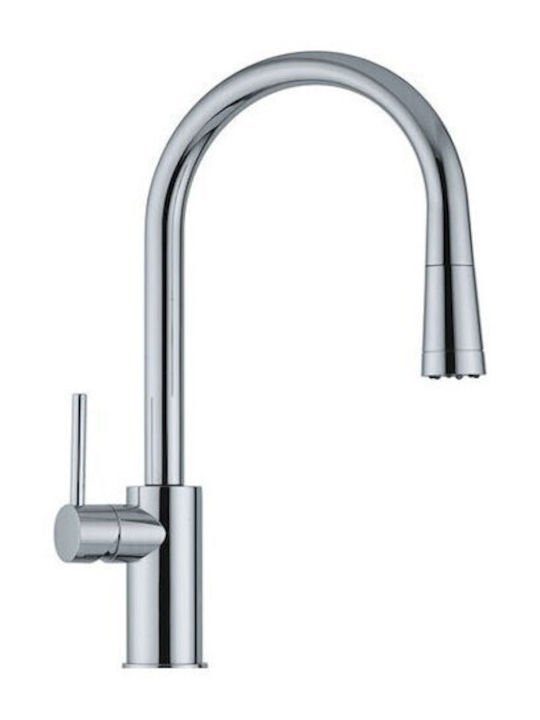 Macart Sunlight 355 Kitchen Faucet Counter with Shower Silver