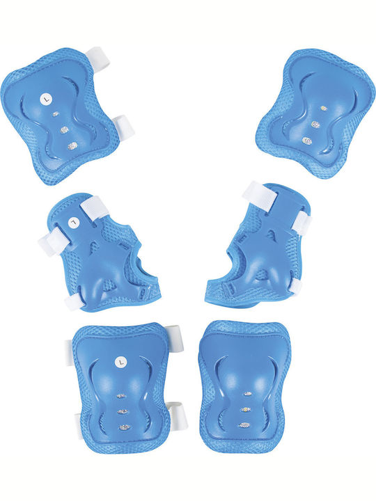 AMILA Children's Protective Gear Set for Rollers Blue Medium