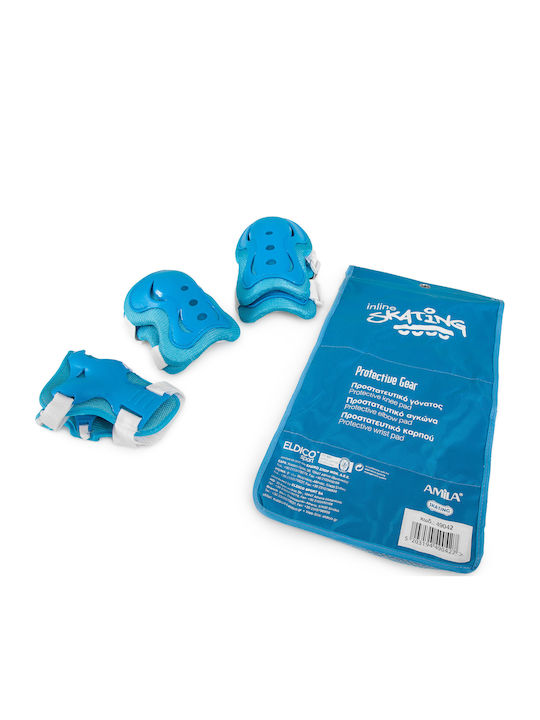 AMILA Children's Protective Gear Set for Rollers Blue Small
