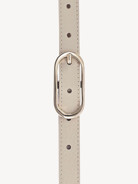 Leather Women's Belt Beige