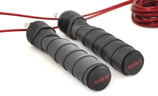 AMILA Speed Rope Σχοινάκι Ταχύτητας με Βάρος 3.3m Κόκκινο