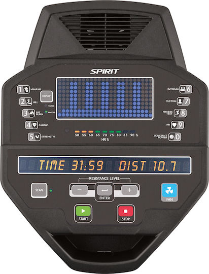 AMILA Elliptical SPIRIT CE 850 Mașină eliptică electromagnetică cu disc 13.5kg pentru utilizatori cu greutate maximă de 150kg