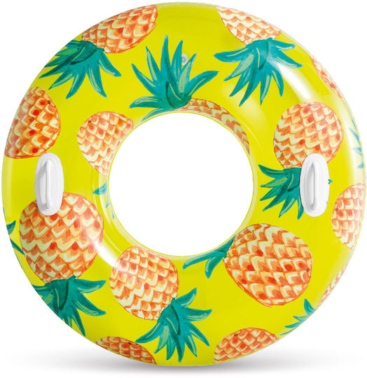 Intex Tropical Fruit Kids' Swim Ring with Handles and Diameter 170cm. from 9 Years Old (Assortment Designs/Colours) Strawberry