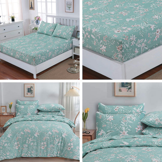 Casa Colori Двойна 200x260см. Floral In Тюркоаз