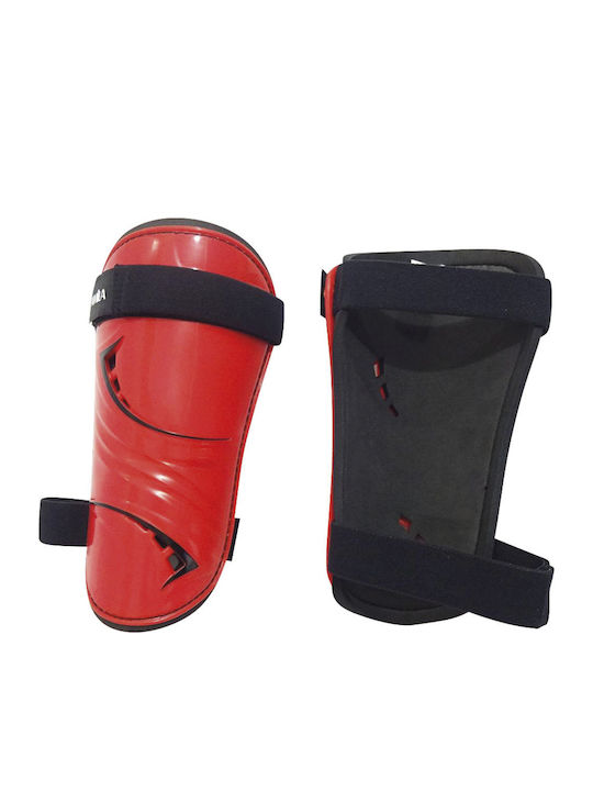 AMILA 83179 Protecții tibie fotbal Adulți Roșii