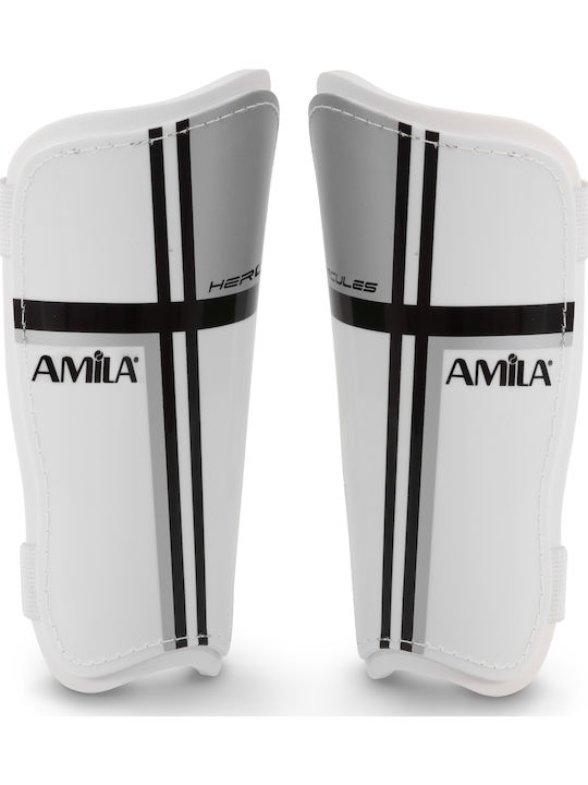 AMILA 83176 Protecții tibie fotbal Adulți Albe Mediu
