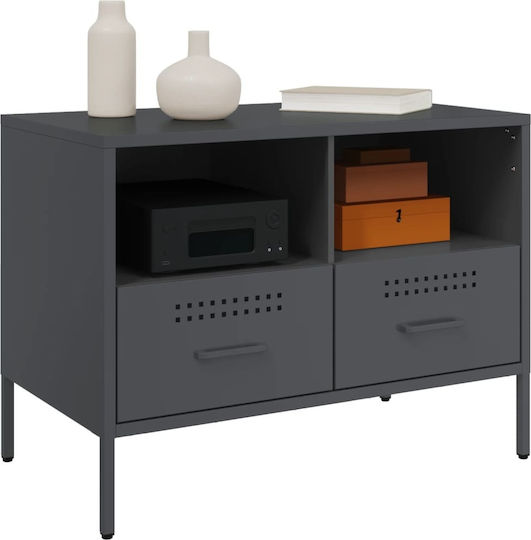 TV-Ständer Aus Metall Anthrazit M68xT39xH50.5cm