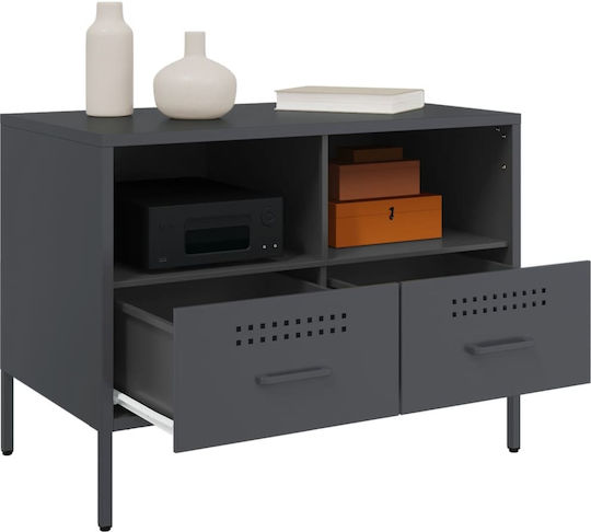 TV-Ständer Aus Metall Anthrazit M68xT39xH50.5cm