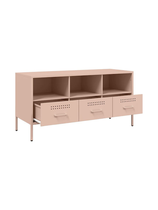 Metal TV Stand Pink M100.5xD39xH50.5cm