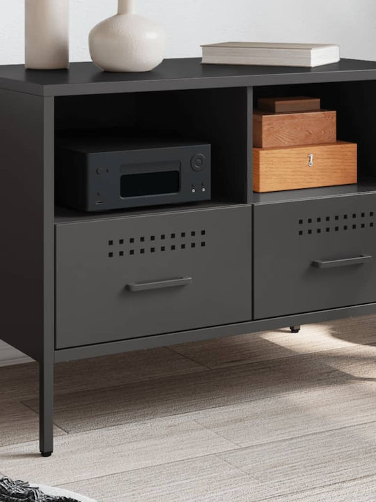 Stand TV Metalic Negru L68xA39xÎ50.5cm