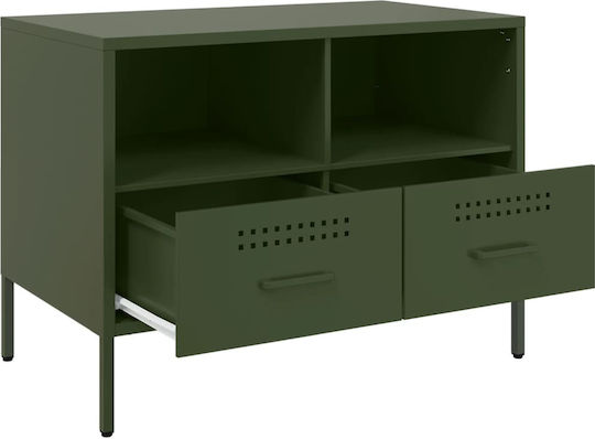 Έπιπλο Τηλεόρασης Μεταλλικό Λαδί Μ68xΠ39xΥ50.5cm