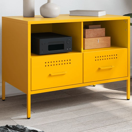 TV-Ständer Aus Metall Senfgelb M68xT39xH50.5cm