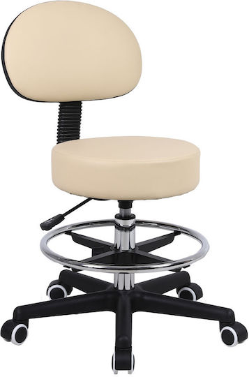 Mobiak Medical Stool with Backrest Beige 0812312