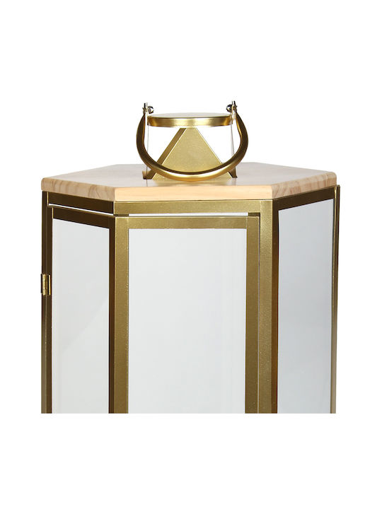 Keskor Floortop Metallic Lantern Gold 28x23x54cm