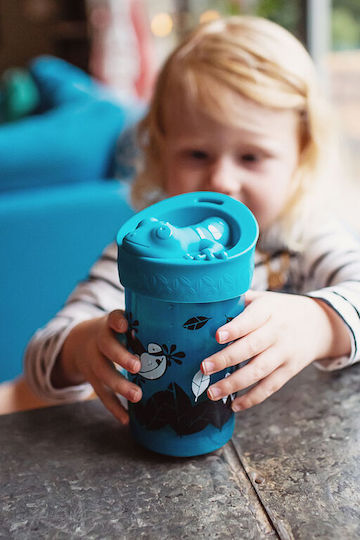 Tommee Tippee Παιδικό Ποτηράκι Super Cup από Πλαστικό Μπλε 300ml για 18m+