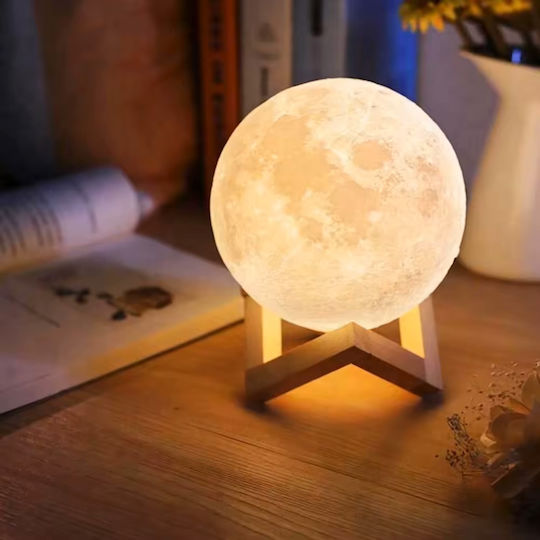 Keskor Διακοσμητικό Φωτιστικό Moon LED 12x12x15εκ.