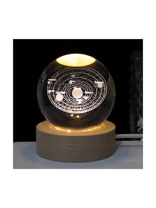 Keskor Διακοσμητικό Φωτιστικό Galaxy LED Crystal Ball 6x6x7.5εκ.