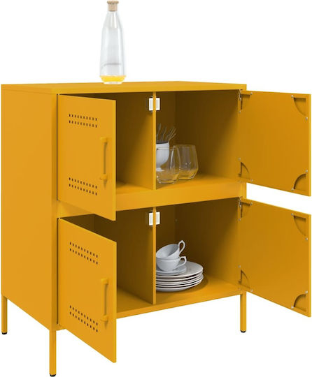 Μπουφές από Μέταλλο Μουσταρδί 68x39x79cm