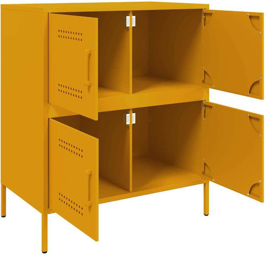 Μπουφές από Μέταλλο Μουσταρδί 68x39x79cm