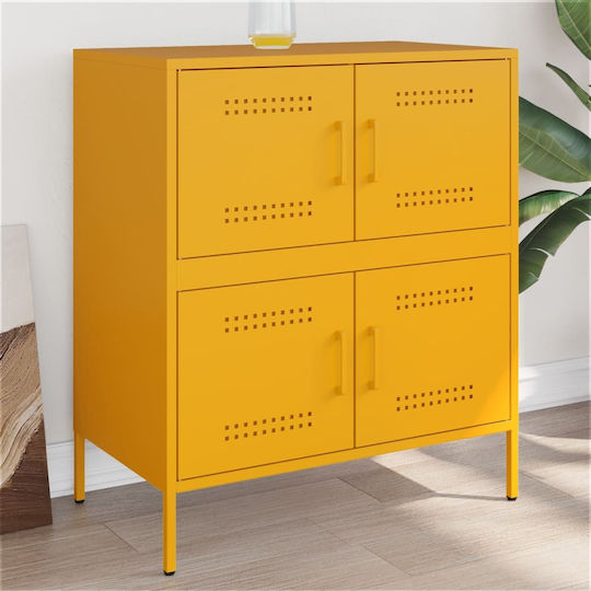 Μπουφές από Μέταλλο Μουσταρδί 68x39x79cm