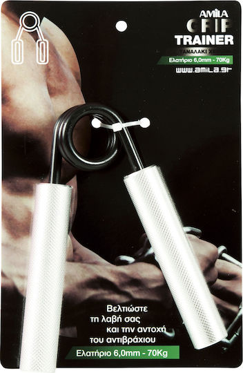 AMILA Crush Grippers Silver with Resistance up to 70kg Aluminum