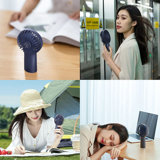 Jisulife Ventilator Portabil de Lux Mini Life3 F2b Tip Ultra-Silent cu 3 Viteze 4000mah Roz