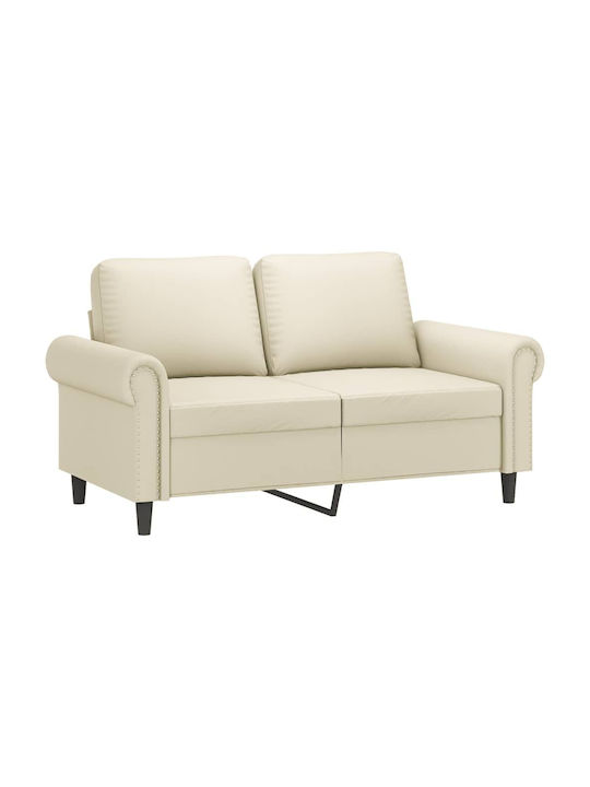 Living Room Furniture Set 2-Seater & 2-Seater & Stool Beige