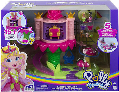 Mattel Παιχνίδι Μινιατούρα Polly Pocket Rainbow Funland Lunapark Kraina Fringe για 4+ Ετών