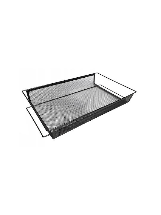 Verk Group Metallic Kitchen Trolley 3 Tiers Black 44x27x64cm