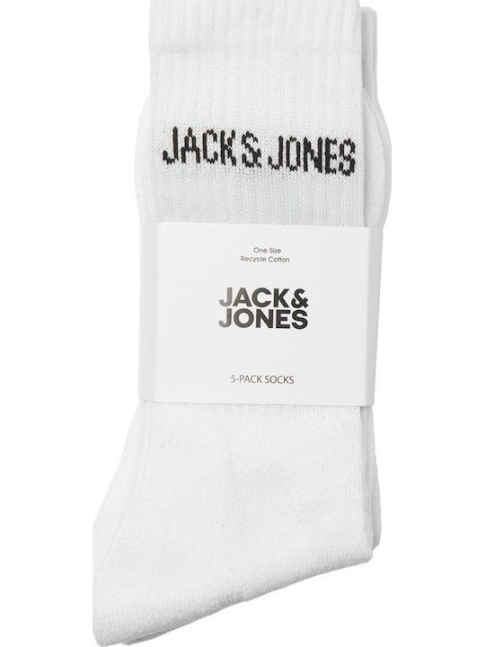 Jack & Jones Παιδικές Κάλτσες White 5 Ζευγάρια