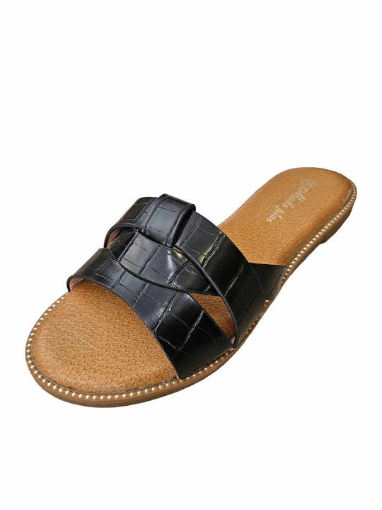 Women's Flat Sandals in Black Color
