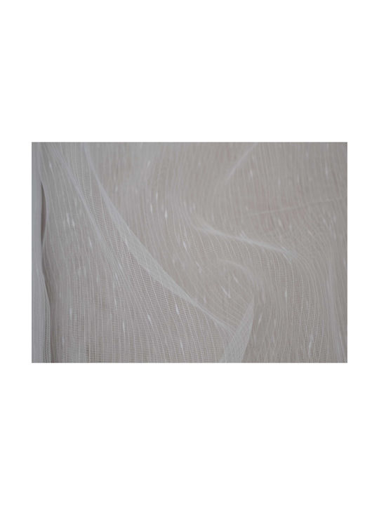 Saray Home Κουρτίνα Παραθύρου με Τρέσα Εκρού 220x100εκ.