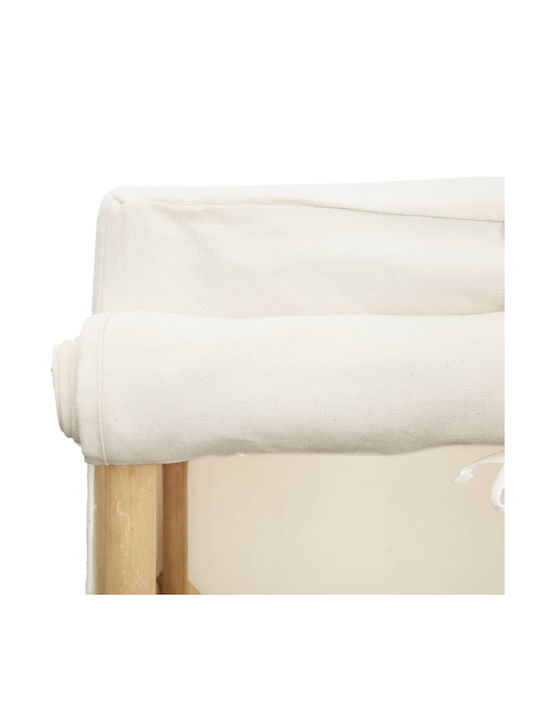 vidaXL Fabric Wardrobe with Zipper and Shelves in White Color 110x45x170cm