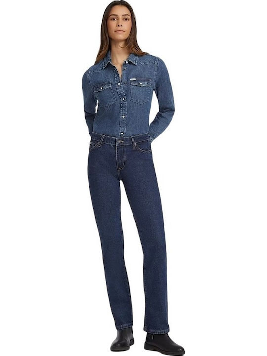 Women's Denim Long Sleeve Shirt Blue