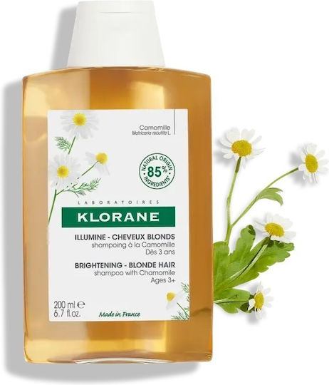 Klorane Chamomile for Blonde Highlights Shampoos Reconstruction/Nourishment & Volume for Coloured Hair 200ml