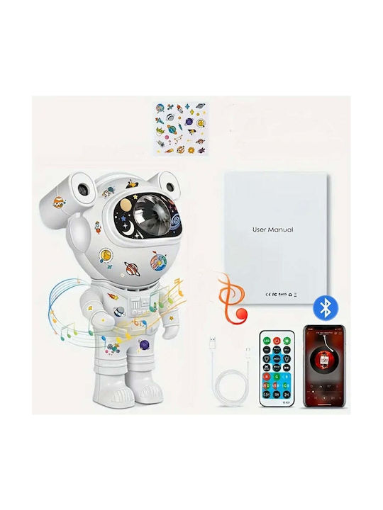 Bluetooth Lustră Decorativă Astronaut Alb