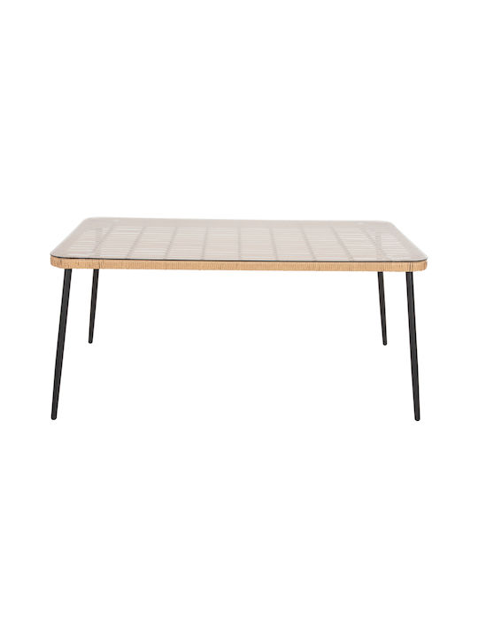 Tisch Stabil Allegra Black 159.5x89.5x72cm