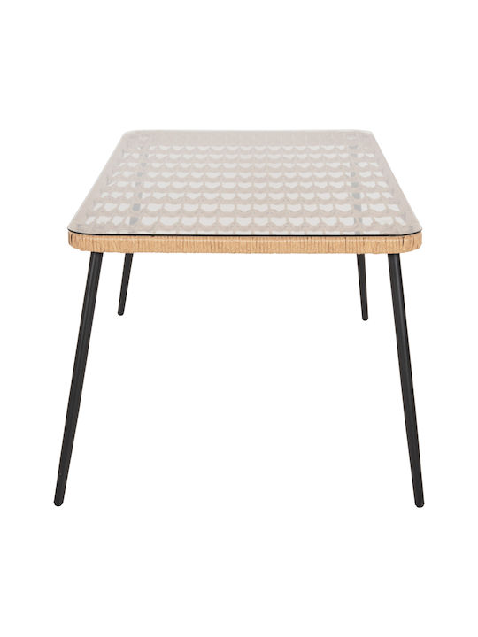 Tisch Stabil Allegra Black 159.5x89.5x72cm