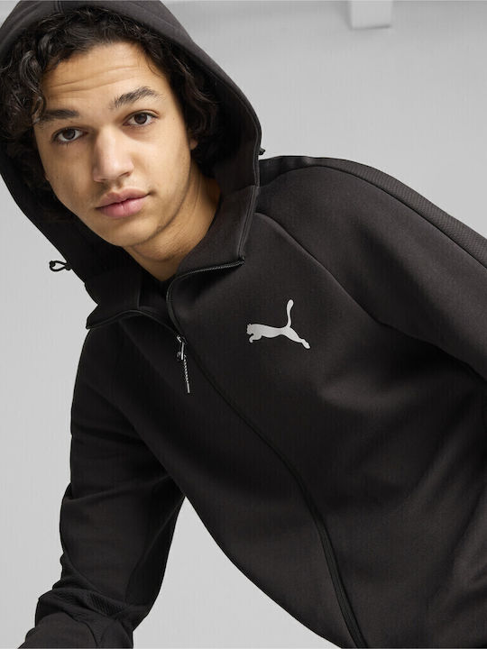 Evostripe Cardigan With Black Hood