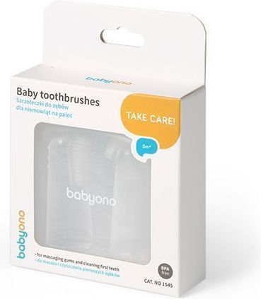 Babyono Бебешка Четка За Зъби Пръстен За 0м+ Бяла
