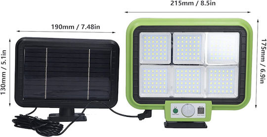 Lampă Solară 50W Verde cu Senzor de Mișcare și Telecomandă IP65