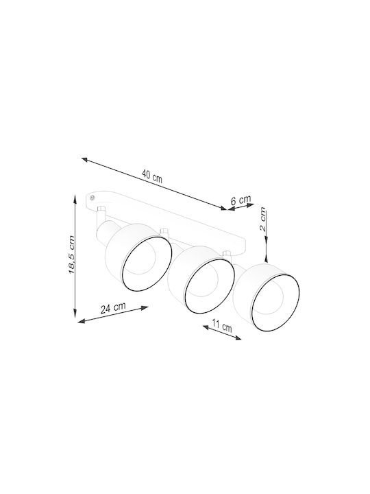 Sollux Monos LED Alb Natural Spot în Culoare Negru