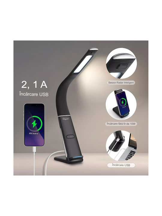 SML LED Schreibtischlampe mit flexiblem Arm in Weiß Farbe