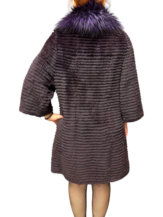Frauen Pelz Purple