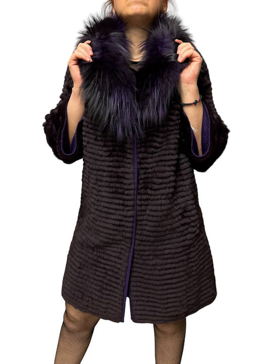 Frauen Pelz Purple