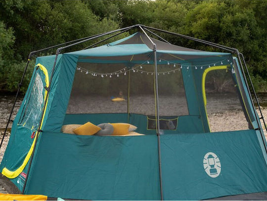 Coleman Octagon Blackout Camping Tent Green With Double Cloth For 8 People 396x396x215cm