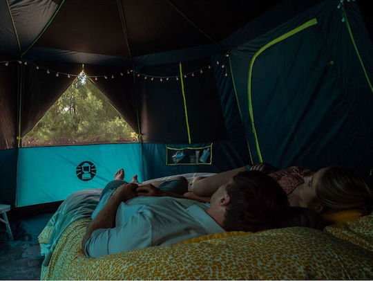 Coleman Octagon Blackout Camping Tent Green With Double Cloth For 8 People 396x396x215cm