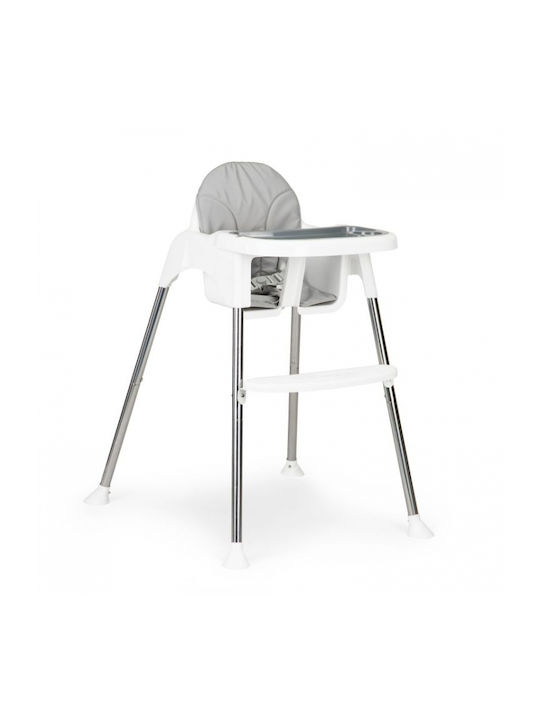Ecotoys Baby Hochstuhl 2 in 1 mit Höhenverstellbar Weiß