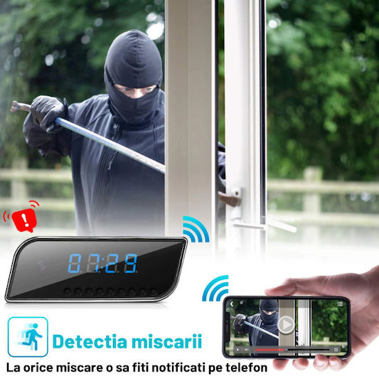 Скрита камера WiFi Часовник 1080p със Слот за Карта Памет
